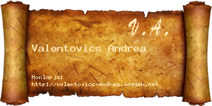 Valentovics Andrea névjegykártya